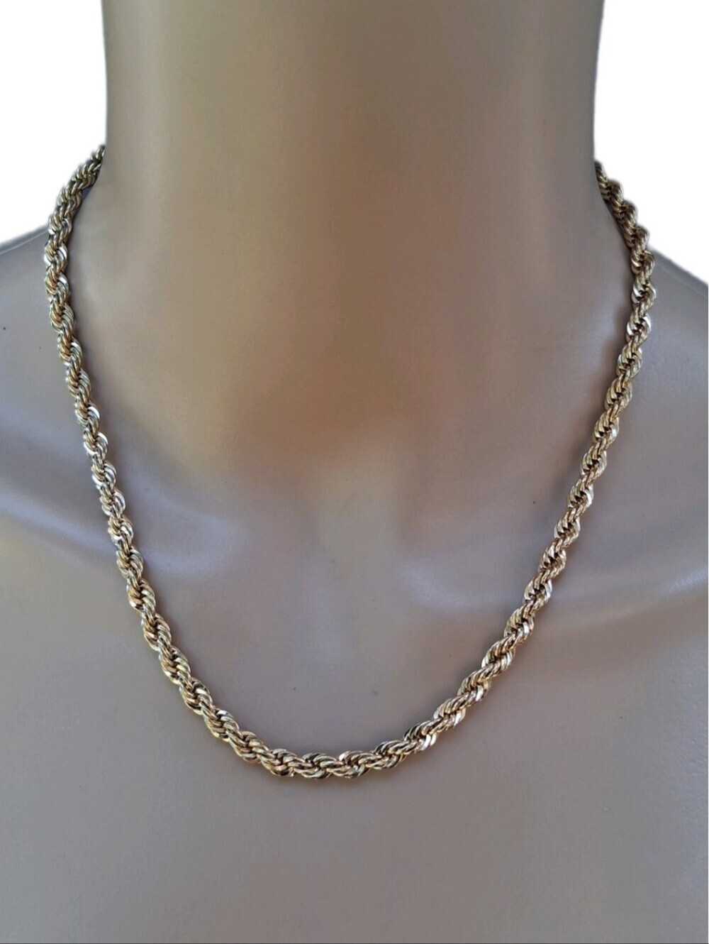 Vintage Givenchy Gold Rope Chain Necklace - Authentic Designer Logo Charm